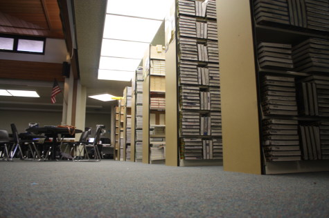 This section of the library, is currently housing the textbooks, which will soon become a new classroom. (Lencho Areda/Lincoln Lion Tales)