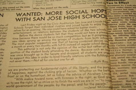 Wanted: More Social Hopes With San Jose High School Friday, Feb. 18,1944