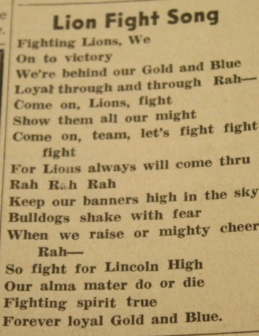Lion Fight Song, Feb. 25, 1944