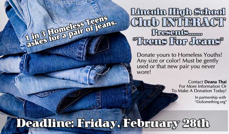Donate Jeans to Homeless Youth Through February 28th