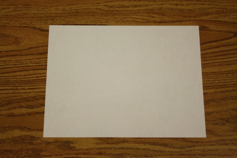 Step 1: Get a standard 8.5"x 11" sheet of paper. 