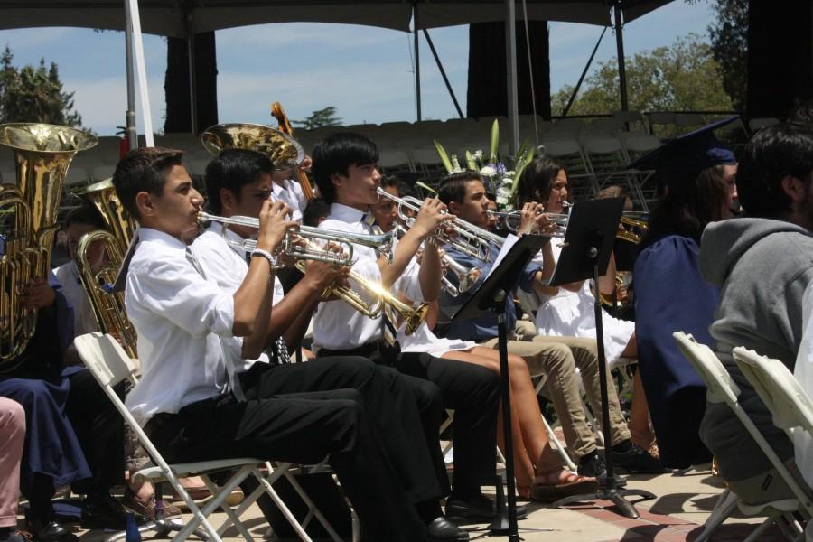 Band students performed songs before the ceremony. 