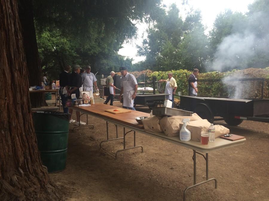 The chefs getting ready for the BBQ.The Downtown chapter of the San Jose Rotary Club held its biannual BBQ June 10, 2015. (Jake Truesdel/Lincoln Lion Tales)