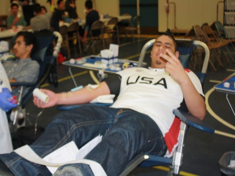 Pedro Castillo is at peace with donating blood. (William Quevedo/Lion Tales)