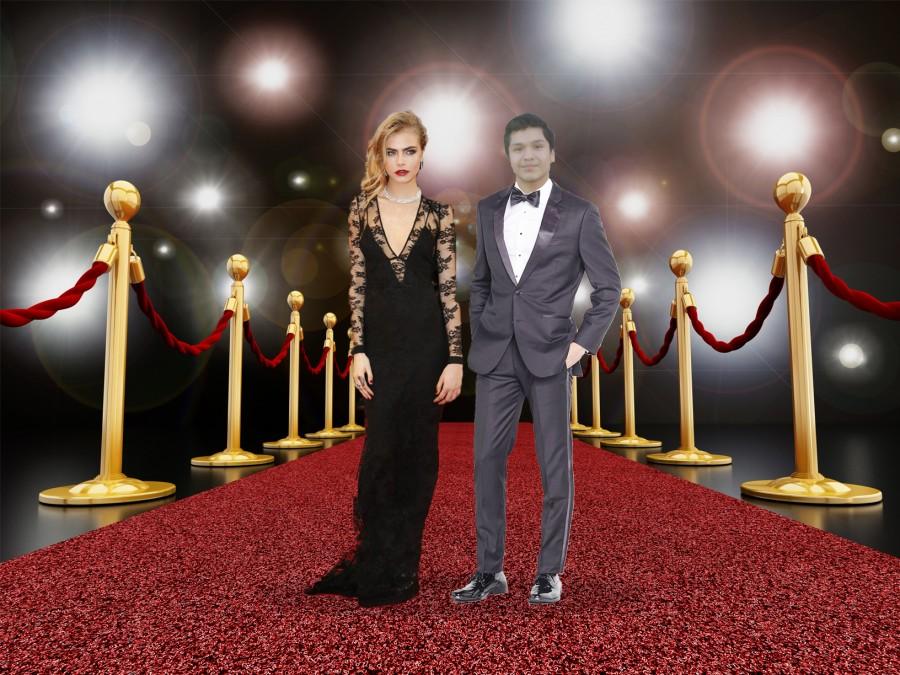 OBVIOUSLY Photoshopped photo of our friend Santiago with his date Cara Delevingne. (Juan De Anda / Lion Tales)