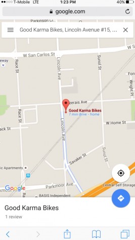 Good Karma Bikes new location on google maps(salvador Cohenete/Lion Tales)