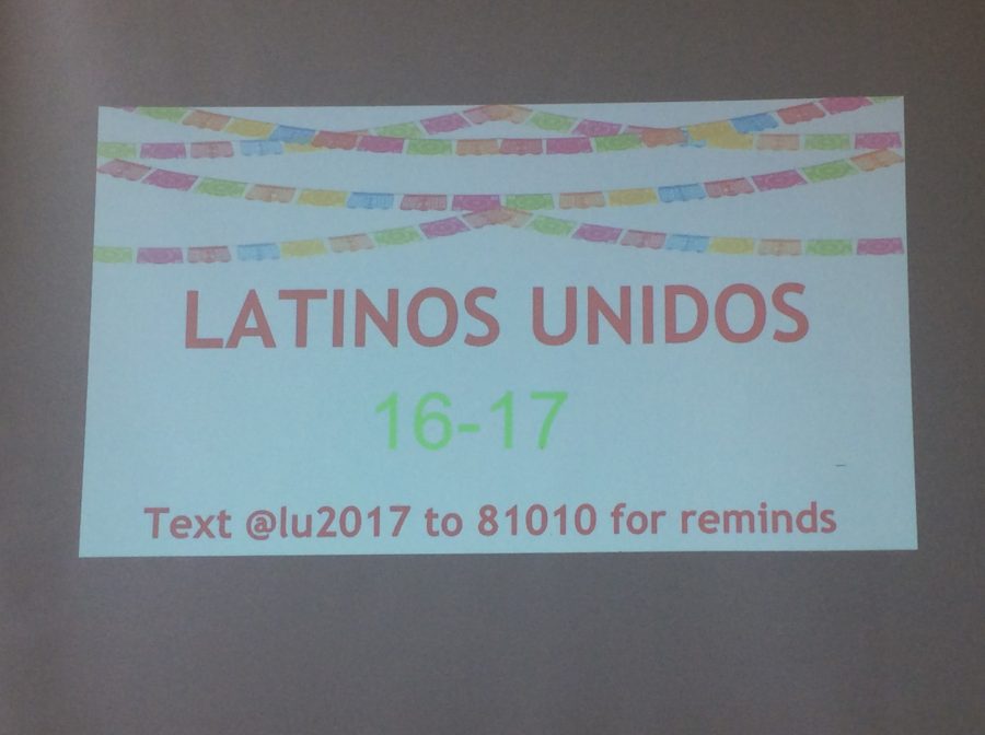 Latinos Unidos welcomes their new club members at a meeting.