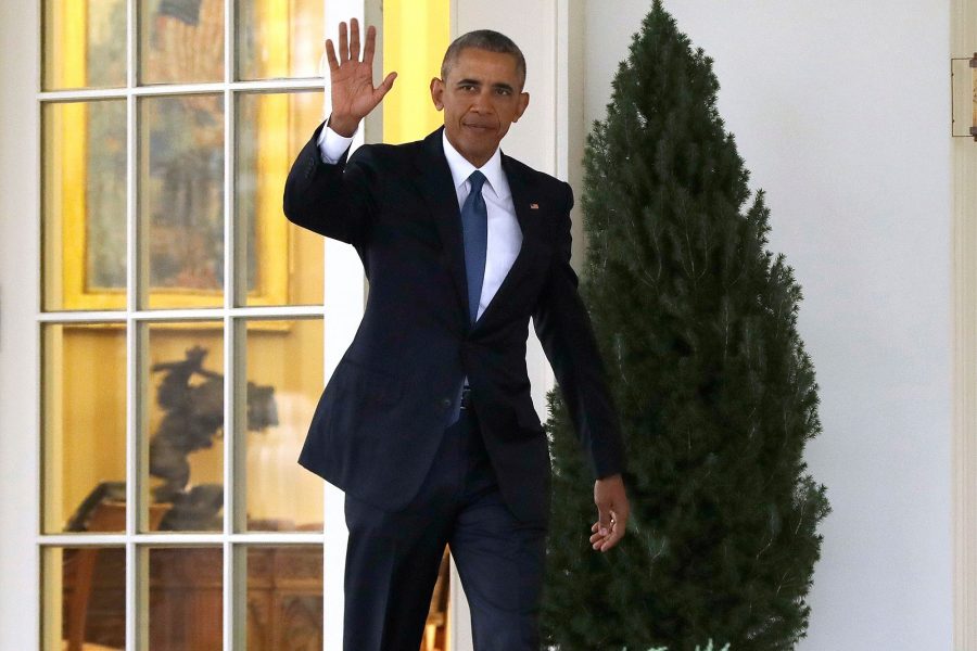 President Barack Obama waves as he leaves the Oval Office of the White House in Washington, Friday, Jan. 20, 2017, before the start of presidential inaugural festivities for the incoming 45th President of the United States Donald Trump. (AP Photo/Evan Vucci)