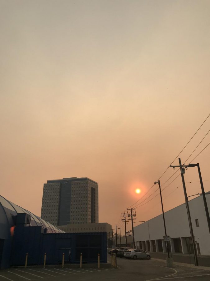 Bad air quality on November 9th at Downtown San Jose  (Anjanai Vallez / Lincoln Lion Tales)