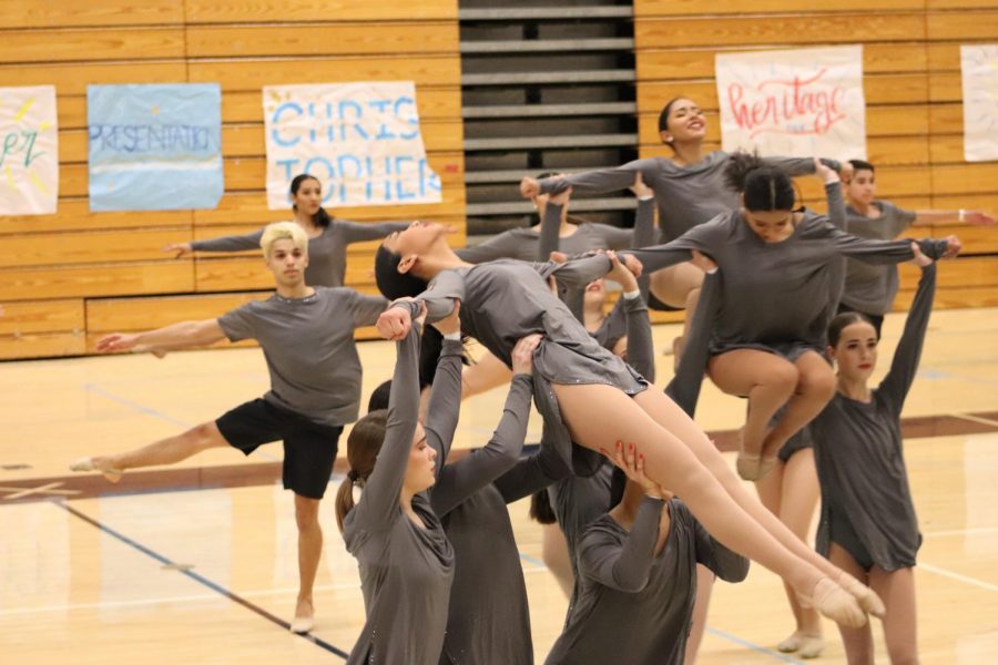 Lincoln High School dance team performing their contemporary piece. West Coast Elite hosted a dance competition at Valley Christian High School. January 18, 2020, Located at Valley Christian High School (Andrea Saldana).